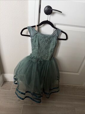 Weissman IC Girls' Sparkle Green Tulle ballet dance Costume Dress -